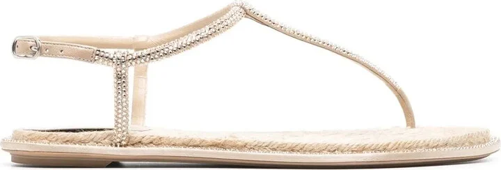 Rope-Detail High-Shine Sandals