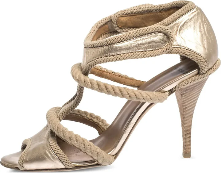 Rope-Detail Leather Sandals