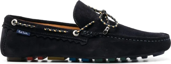 Rope-Detail Suede Loafers