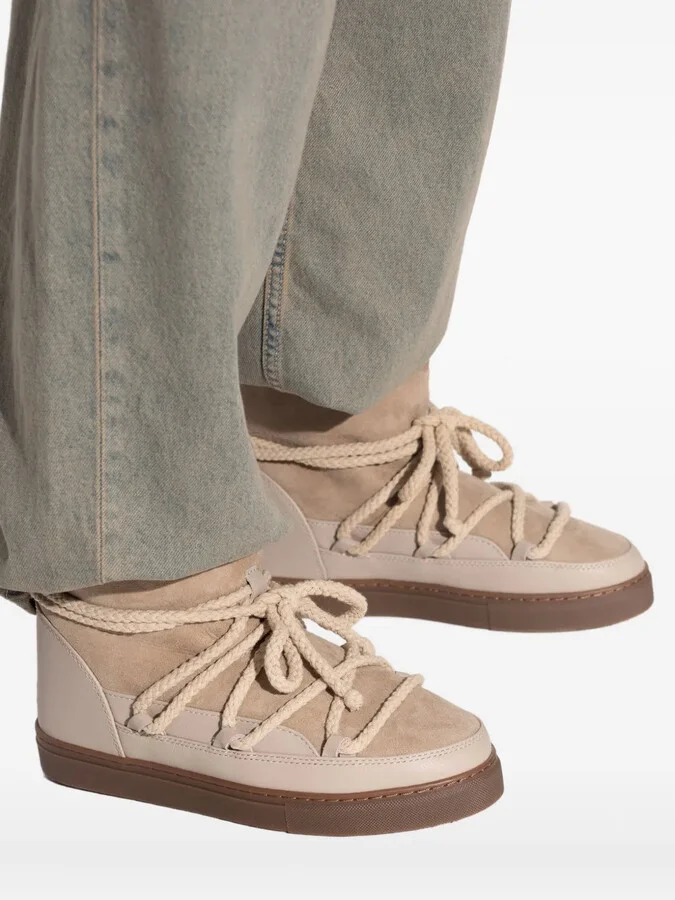 Rope-Lace Suede Boots - Image 5