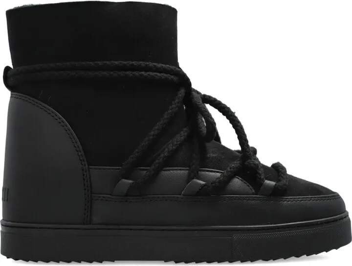 Rope-Laces Leather Snow Boots