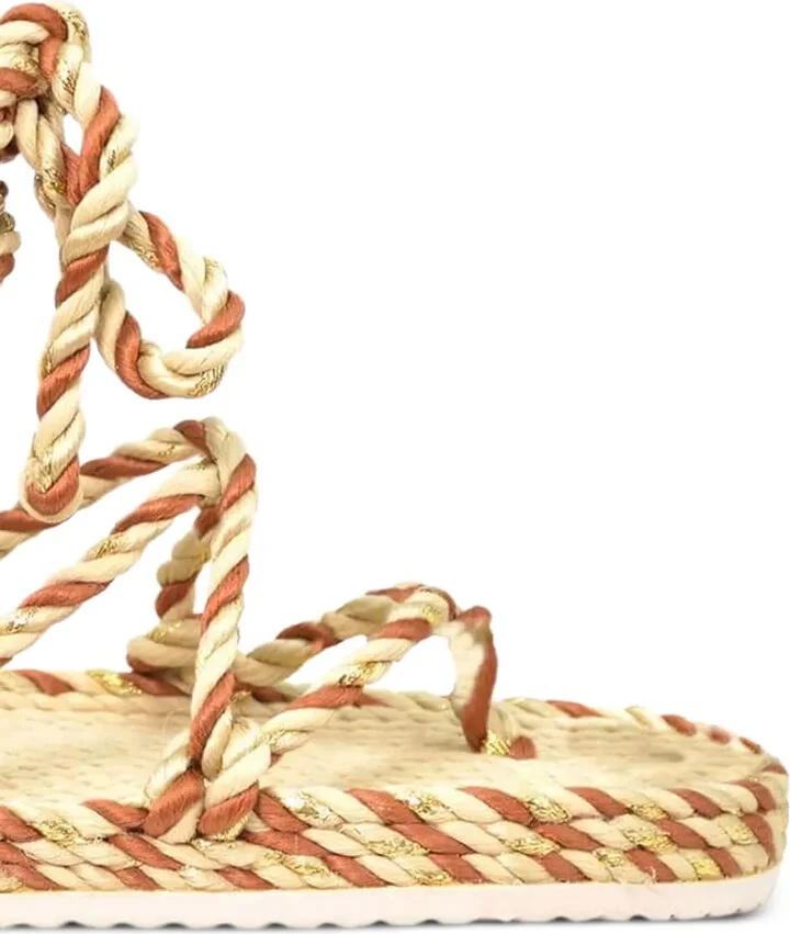 Rope-Tie Flat Sandals - Image 2