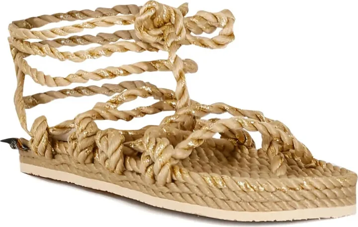 Rope-Tie Flat Sandals - Image 2