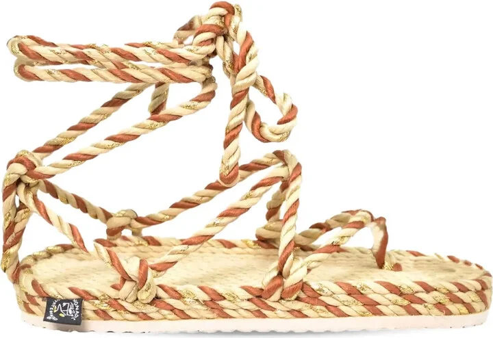 Rope-Tie Flat Sandals