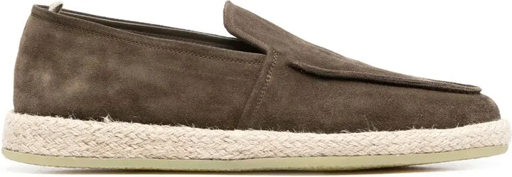 Roped suede loafers