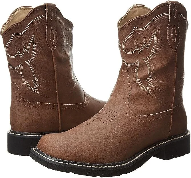Roper 8 Chunk Boot Cowboy Women's Boots Brown : 5 B - Medium, Synthetic