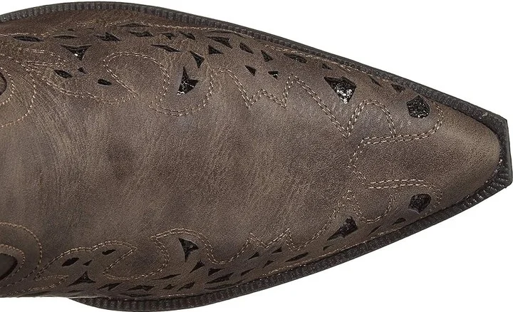 Roper Alisa Cowboy Women's Boots Brown Faux Leather/Metallic Underlay : 10 M, Synthetic - Image 3