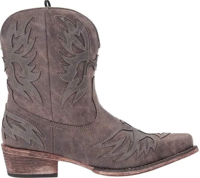 Roper Amelia Cowboy Women's Boots Brown Faux Leather Vamp : 10 B - Medium, Synthetic - Image 8