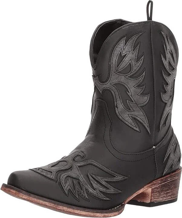 Roper Amelia Cowboy Women's Boots Faux Black Vamp : 10 B - Medium, Synthetic - Image 2