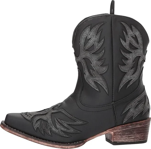 Roper Amelia Cowboy Women's Boots Faux Black Vamp : 10 B - Medium, Synthetic - Image 7