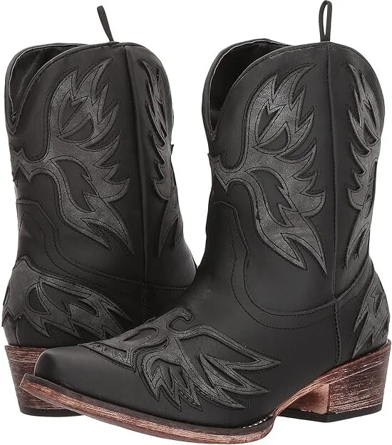 Roper Amelia Cowboy Women's Boots Faux Black Vamp : 10 B - Medium, Synthetic