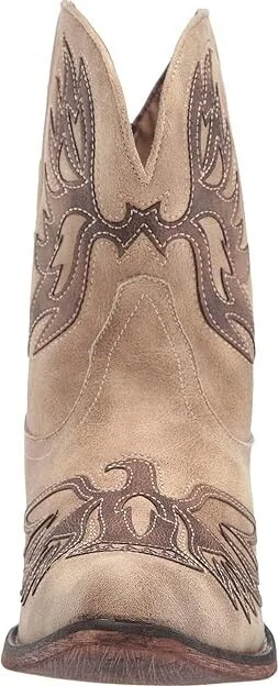 Roper Amelia Cowboy Women's Boots Vintage Beige Faux Leather Vamp : 10 B - Medium, Synthetic - Image 6