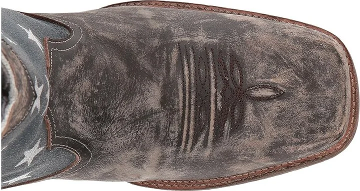 Roper America Cowboy Boots Distressed Brown Leather Vamp/Flag Shaft : 11.5 D - Medium - Image 3