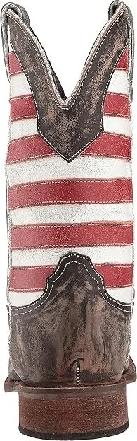 Roper America Cowboy Boots Distressed Brown Leather Vamp/Flag Shaft : 11.5 D - Medium - Image 5