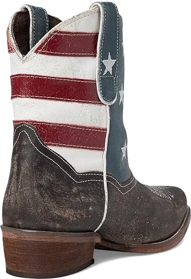 Roper American Flag Shorty Cowboy Women's Boots Brown : 10.5 M, Leather - Image 5