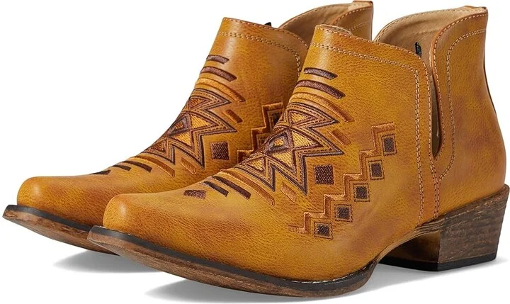 Roper Ava Aztec Cowboy Women's Boots Tan : 6.5 B - Medium, Leather
