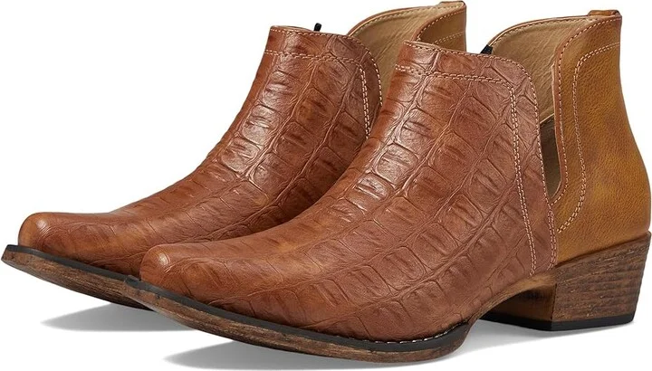 Roper Ava Caiman Cowboy Women's Boots Tan : 9.5 B - Medium, Leather