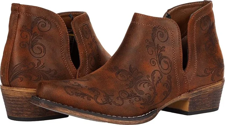 Roper Ava Cowboy Women's Boots Brown 2 : 5.5 M, Synthetic