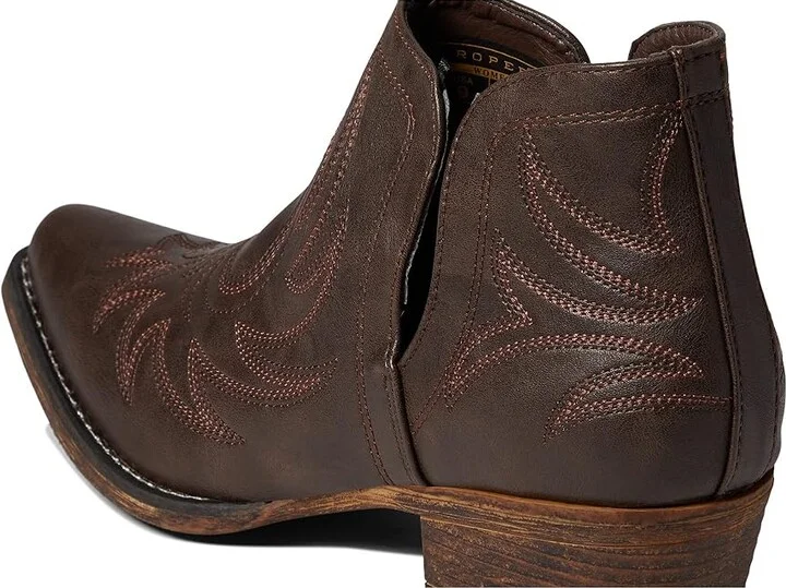 Roper Ava Cowboy Women's Boots Brown 4 : 10 M, Synthetic - Image 6