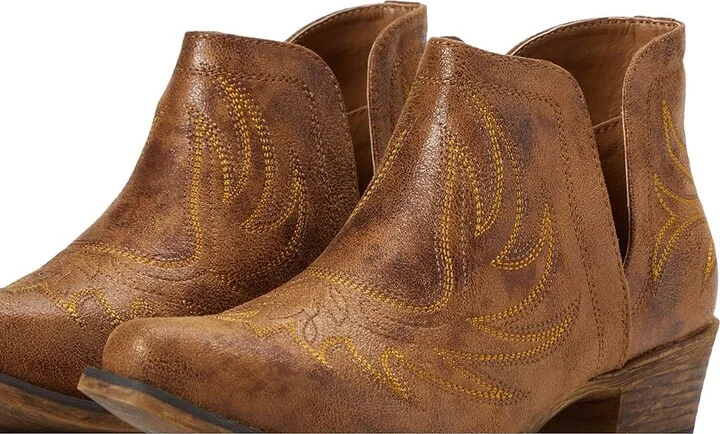 Roper Ava Cowboy Women's Boots Tan 1 : 5.5 M, Synthetic - Image 5