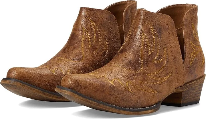 Roper Ava Cowboy Women's Boots Tan 1 : 5.5 M, Synthetic