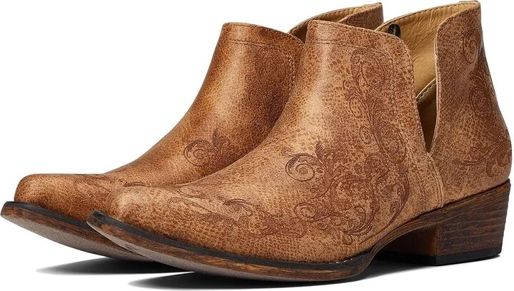Roper Ava Cowboy Women's Boots Tan 5 : 10 M, Synthetic
