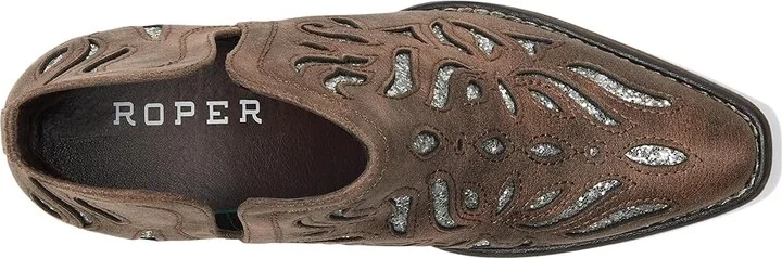 Roper Ava Glitz Cowboy Women's Boots Brown : 6.5 B - Medium, Leather - Image 2
