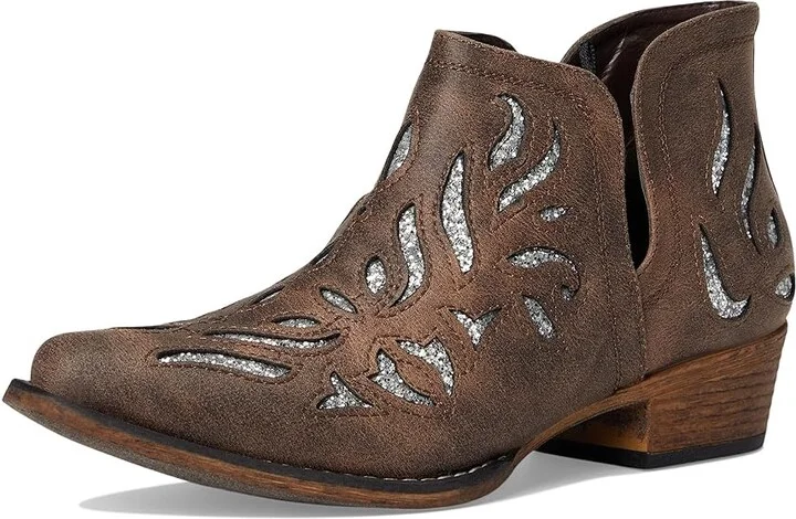 Roper Ava Glitz Cowboy Women's Boots Brown : 6.5 B - Medium, Leather - Image 5