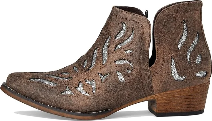 Roper Ava Glitz Cowboy Women's Boots Brown : 6.5 B - Medium, Leather - Image 6