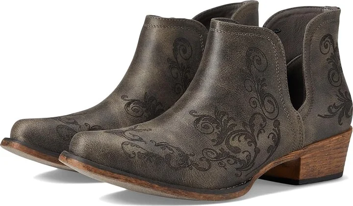 Roper Ava Laser Cowboy Women's Boots Black : 7.5 B - Medium, Leather