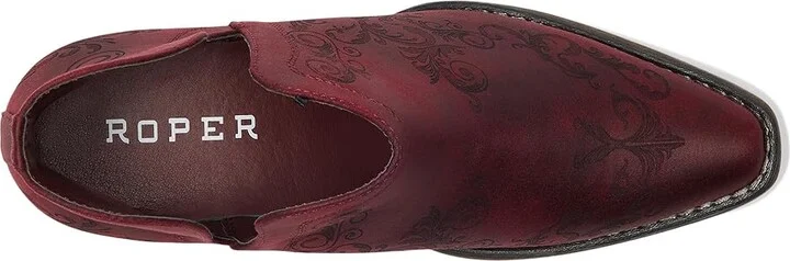 Roper Ava Laser Cowboy Women's Boots Red : 6.5 B - Medium, Leather - Image 2