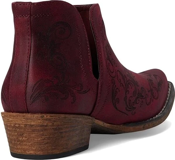 Roper Ava Laser Cowboy Women's Boots Red : 6.5 B - Medium, Leather - Image 4