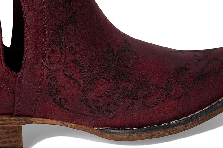 Roper Ava Laser Cowboy Women's Boots Red : 6.5 B - Medium, Leather - Image 7
