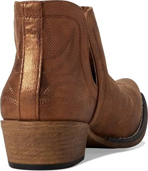 Roper Ava Metallic Cowboy Women's Boots Tan : 9.5 B - Medium, Leather - Image 4