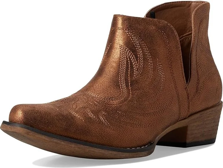 Roper Ava Metallic Cowboy Women's Boots Tan : 9.5 B - Medium, Leather - Image 5