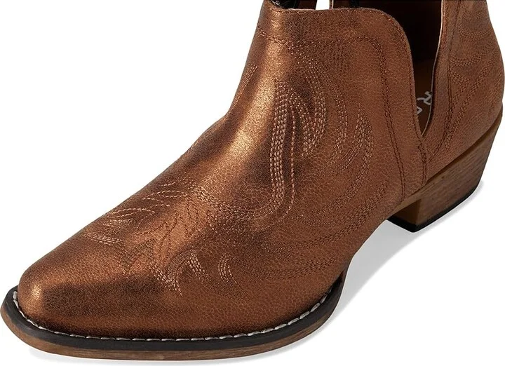 Roper Ava Metallic Cowboy Women's Boots Tan : 9.5 B - Medium, Leather - Image 7