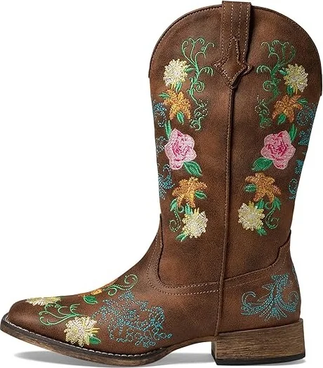 Roper Bailey Floral Cowboy Women's Boots Tan : 7.5 B - Medium, Leather - Image 5