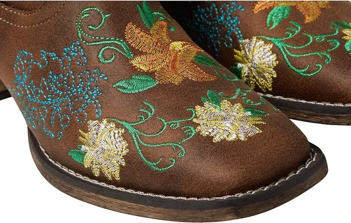 Roper Bailey Floral Cowboy Women's Boots Tan : 7.5 B - Medium, Leather - Image 6