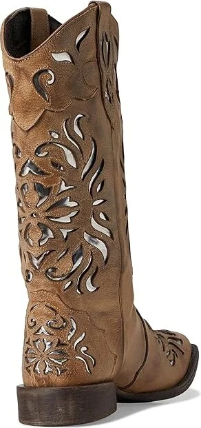 Roper Belle Ii Cowboy Women's Boots Tan : 6 B - Medium, Textile - Image 4