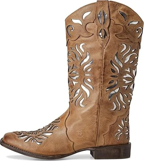 Roper Belle Ii Cowboy Women's Boots Tan : 6 B - Medium, Textile - Image 6