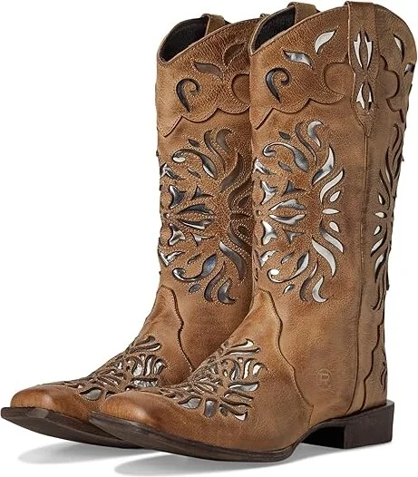 Roper Belle Ii Cowboy Women's Boots Tan : 6 B - Medium, Textile