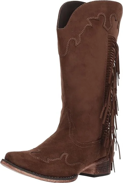 Roper Brianna Cowboy Women's Boots Brown : 8 M, Synthetic - Image 2