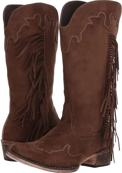 Roper Brianna Cowboy Women's Boots Brown : 8 M, Synthetic