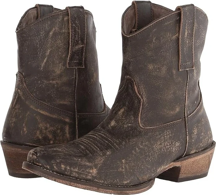 Roper Dusty Cowboy Women's Boots Brown : 6.5 B - Medium, Leather