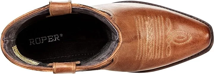 Roper Dusty Tooled Women's Shoes Tan 2 : 6.5 B - Medium, Leather - Image 2