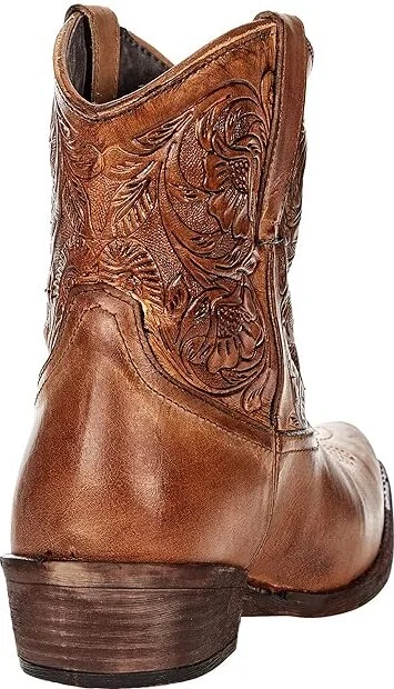 Roper Dusty Tooled Women's Shoes Tan 2 : 6.5 B - Medium, Leather - Image 4