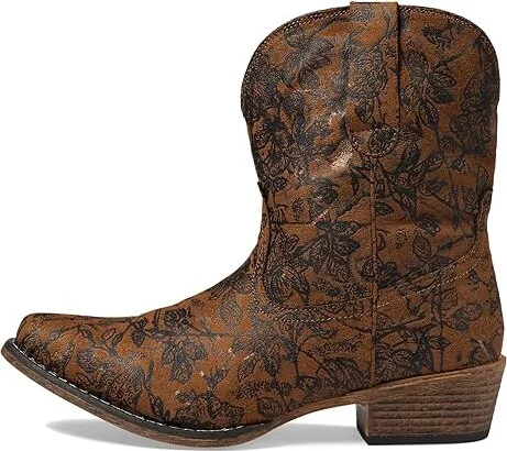 Roper Emma Floral Cowboy Women's Boots Tan : 5.5 B - Medium, Leather - Image 5