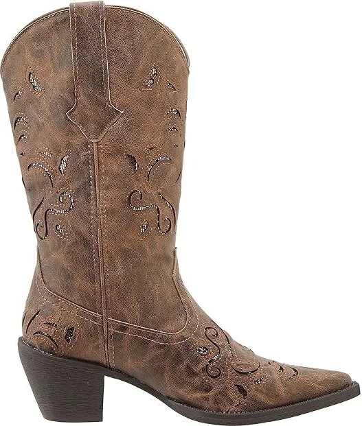Roper Glitter Underlay Boot Women's Boots Tan : 10 M, Synthetic - Image 8