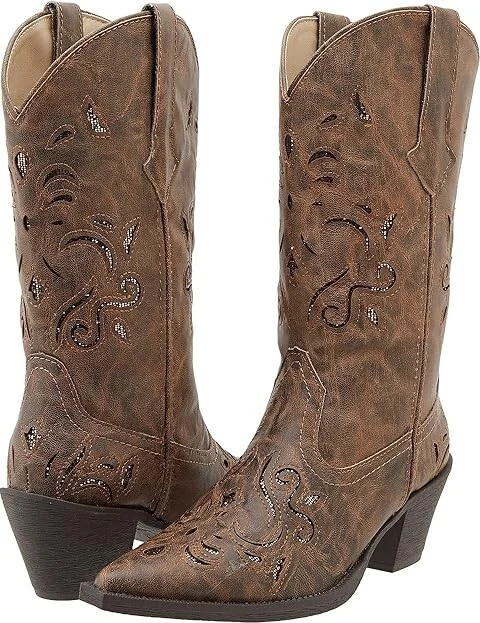 Roper Glitter Underlay Boot Women's Boots Tan : 10 M, Synthetic