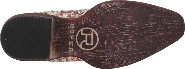 Roper Ingrid Cowboy Women's Boots Gold Pebble Faux Leather/Snip Toe : 11 B - Medium, Synthetic - Image 4